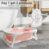 Baby Bath Tub Foldable, Pink White