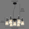 Farmhouse Vintage Chandelier, 7 Lights, Black