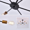 Modern Sputnik Chandelier Black Gold E27 Bulbs