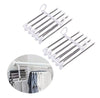 2 Pack Stainless Steel Adjustable 5 in 1 Pants Hangers Non-Slip Space Saving for Home Storage