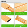 12 Pack Bamboo Adjustable Kitchen Drawer Dividers (Large, 44-55 cm)