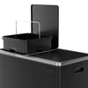 Kitchen Dual Recycling Bin 30L, Black