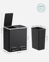 Dual Kitchen Bin 2x15L, Black