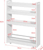 Slimline Rolling Storage Shelf, White