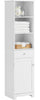 Tall Bathroom Storage Cabinet 3 Shelves, White