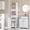 Tall Bathroom Storage Cabinet 3 Shelves, White