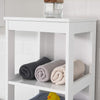 5 Tier Bathroom Shelf Cabinet, White