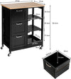 Kitchen Island Cart with Storage, Drawers, Shelves