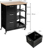 Kitchen Island Cart with Storage, Drawers, Shelves