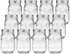 12 Pieces Canning Jars - 480ml Mason Jar Empty Glass Spice Bottles with Airtight Lids and Labels