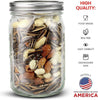 12 Pieces Canning Jars - 480ml Mason Jar Empty Glass Spice Bottles with Airtight Lids and Labels