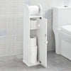 Toilet Paper Holder with Storage, Freestanding Cabinet, Toilet Brush Holder and Toilet Paper Dispenser