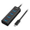 mbeat USB-C to 4-Port 3.0 Hub - Black