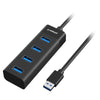 mbeat 4-Port USB 3.0 Hub - Black