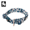 Floral Collar Saxony Blue L