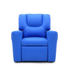 Blue Kids push back recliner chair with cup holder