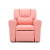 Pink Kids push back recliner chair with cup holder