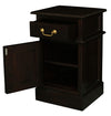 Tasmania 1 Solid Door 1 Drawer Bedside (Chocolate)