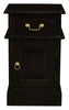 Tasmania 1 Solid Door 1 Drawer Bedside (Chocolate)