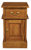 Tasmania 1 Solid Door 1 Drawer Bedside (Light Pecan)