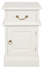 Tasmania 1 Solid Door 1 Drawer Bedside (White)