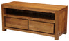 Amsterdam 2 Drawer Entertainment Unit (Light Pecan)