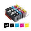 Compatible Premium 6 Pack PGI-670XL, CLI-671XL Inkjet Combo [2BK,1PBK,1C,1M,1Y] - for use in Canon Printers