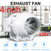 8" Inch Extractor Fan+Remote Duct Hydroponic Air Circulation Exhaust Vent