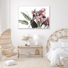 Wall Art 50cmx70cm Eucalyptus in Bloom White Frame Canvas