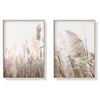 60cmx90cm Pampas Grass 2 Sets Wood Frame Canvas Wall Art