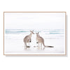 70cmx100cm Kangaroo Wood Frame Canvas Wall Art