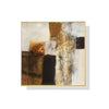 60cmx60cm Abstract gold brown painting style Gold Frame Canvas Wall Art