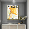 Wall Art 90cmx135cm Vogue Girl Gold Frame Canvas