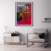 Wall Art 90cmx135cm Fashion Woman Black Frame Canvas