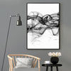 Wall Art 50cmx70cm Stylish Abstract Black 2 Sets Black Frame Canvas