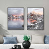 Wall Art 50cmx70cm Nordic Norway 2 Sets Black Frame Canvas