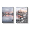 Wall Art 50cmx70cm Nordic Norway 2 Sets Black Frame Canvas