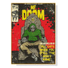 Wall Art 60cmx90cm MF DOOM Music Gold Frame Canvas