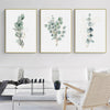 Wall Art 40cmx60cm Eucalyptus Plant 3 Sets Gold Frame Canvas