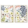 Wall Art 40cmx60cm Flower Composition 2 Sets Gold Frame Canvas