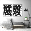 Wall Art 80cmx120cm Rock N Roll 2 Sets Black Frame Canvas