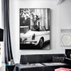 Wall Art 80cmx120cm High Heels in Classic Car Black Frame Canvas