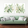 Wall Art 40cmx40cm  Sage Garden By Carol Robinson 2 Sets White Frame Canvas