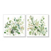 Wall Art 50cmx50cm Sage Garden By Carol Robinson 2 Sets White Frame Canvas