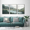 Wall Art 50cmx70cm Landscape 3 Sets Black Frame Canvas