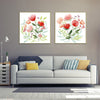 Wall Art 70cmx70cmFlorals 2 Sets Gold Frame Canvas