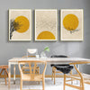 Wall Art 80cmx120cm Flock Of Birds Sun Silhouette 3 Sets Gold Frame Canvas