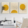 Wall Art 60cmx90cm Flock Of Birds Sun Silhouette 3 Sets Gold Frame Canvas