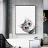 Wall Art 40cmx60cm Cat With Glasses Black Frame Canvas