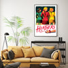 Wall Art 90cmx135cm Heathers The Musical Black Frame Canvas